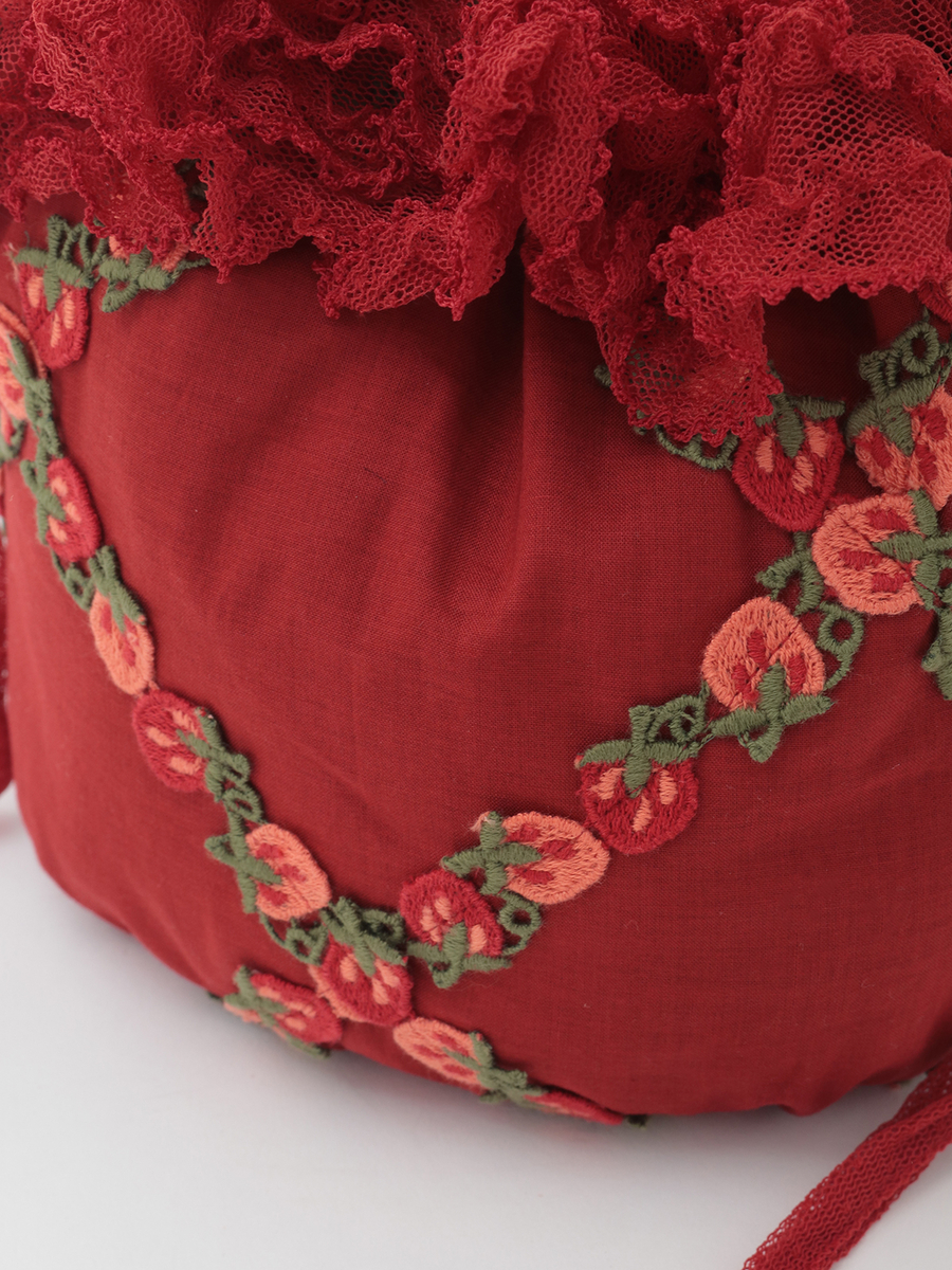 オリジナル苺ブレードレース使いポシェット 詳細画像 ハッカ 6