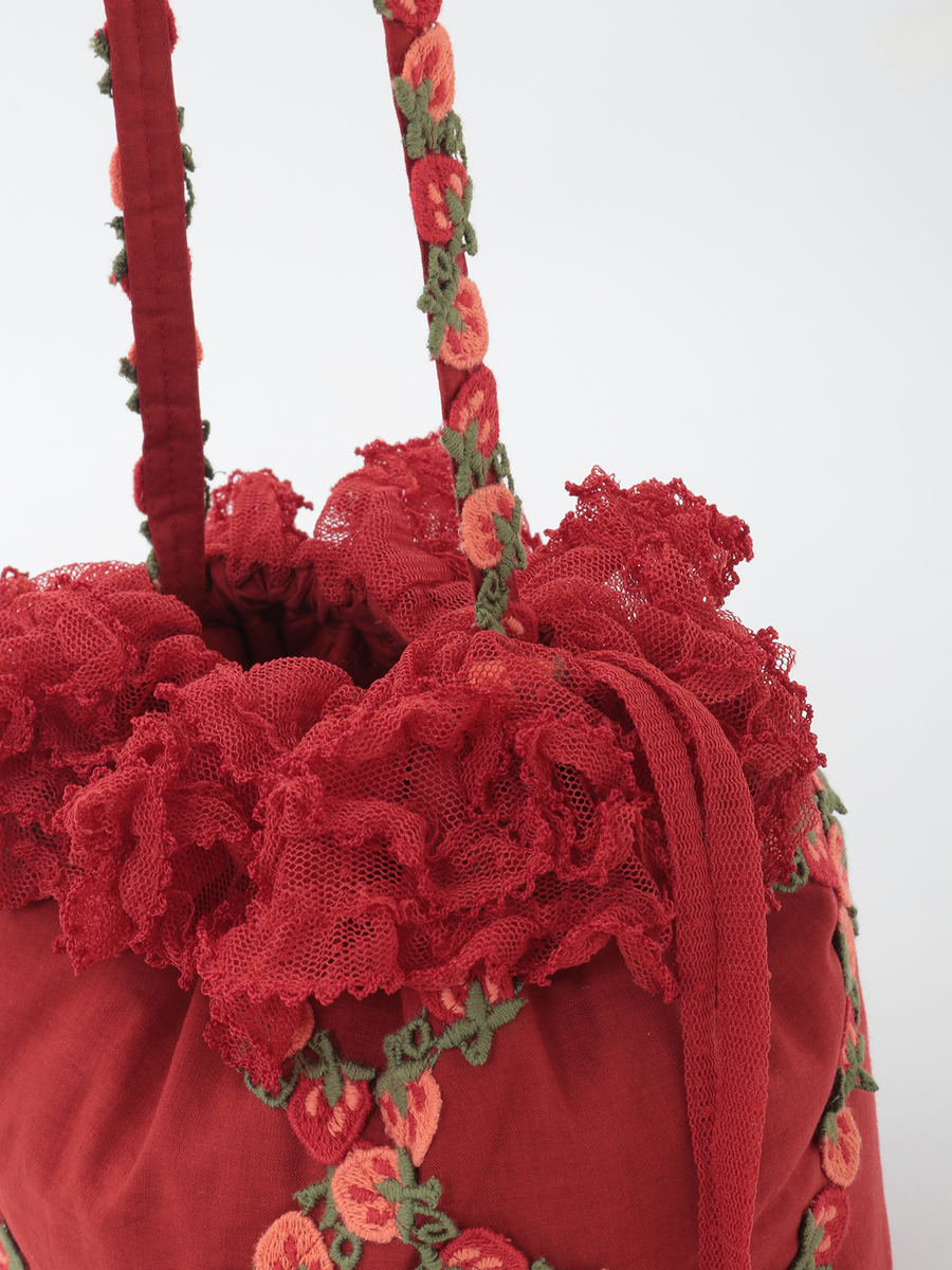 オリジナル苺ブレードレース使いポシェット 詳細画像 ハッカ 7