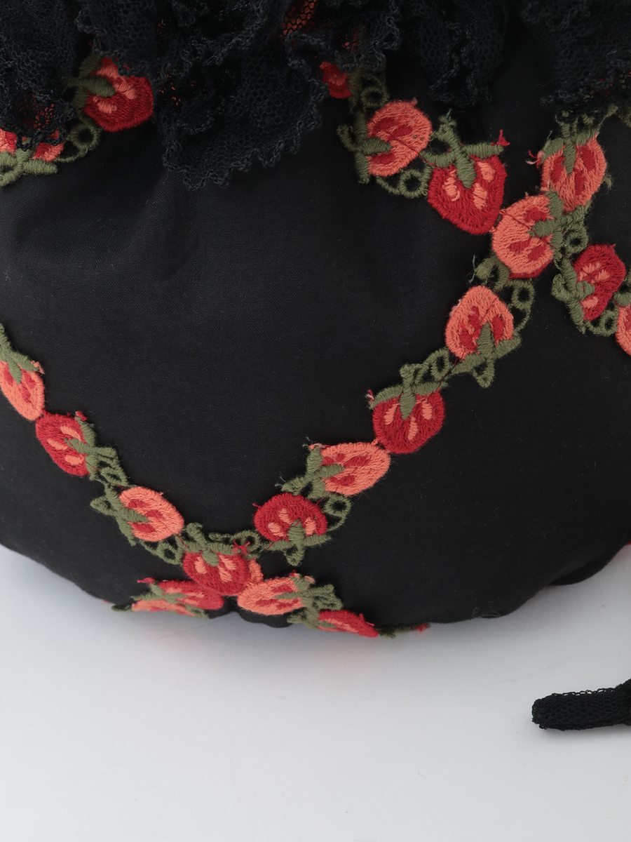 オリジナル苺ブレードレース使いポシェット 詳細画像 ハッカ 9