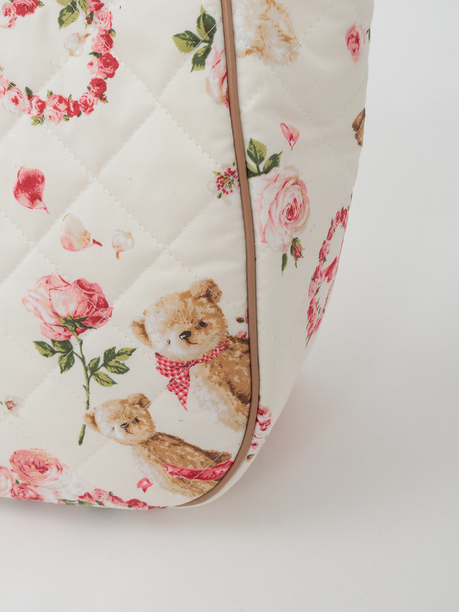テディローズプリントキルティングバッグ 詳細画像 ラベンダー 6