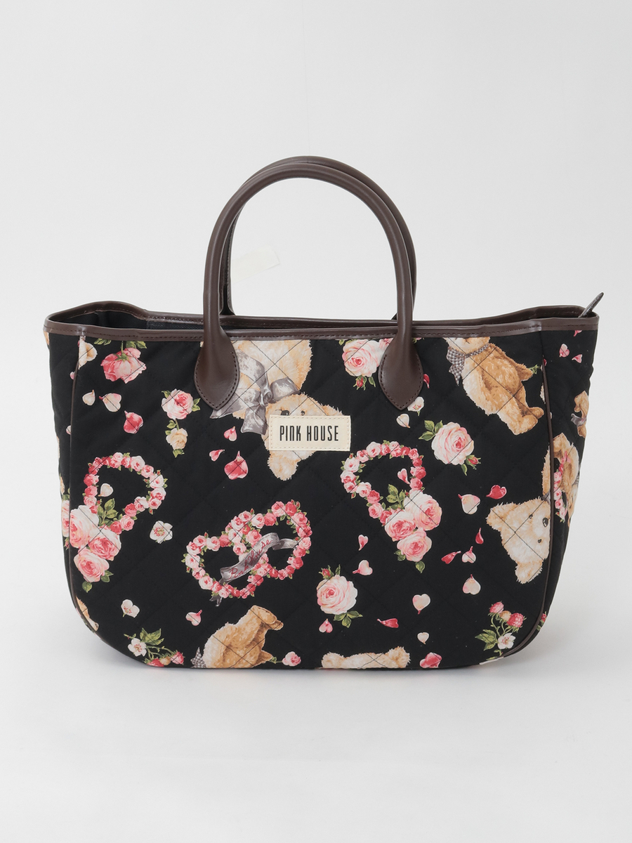 テディローズプリントキルティングバッグ 詳細画像 クロ 1