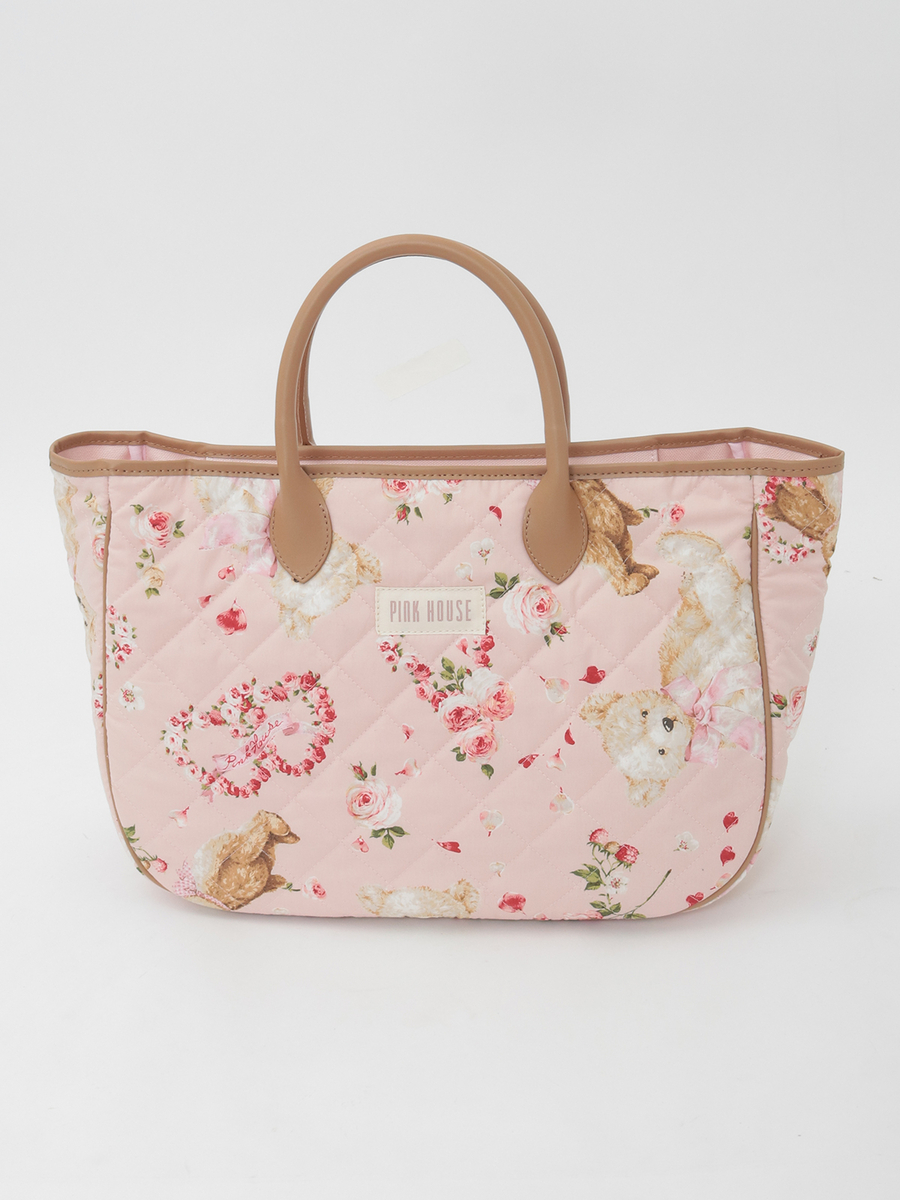 テディローズプリントキルティングバッグ 詳細画像 苺ミルク 1