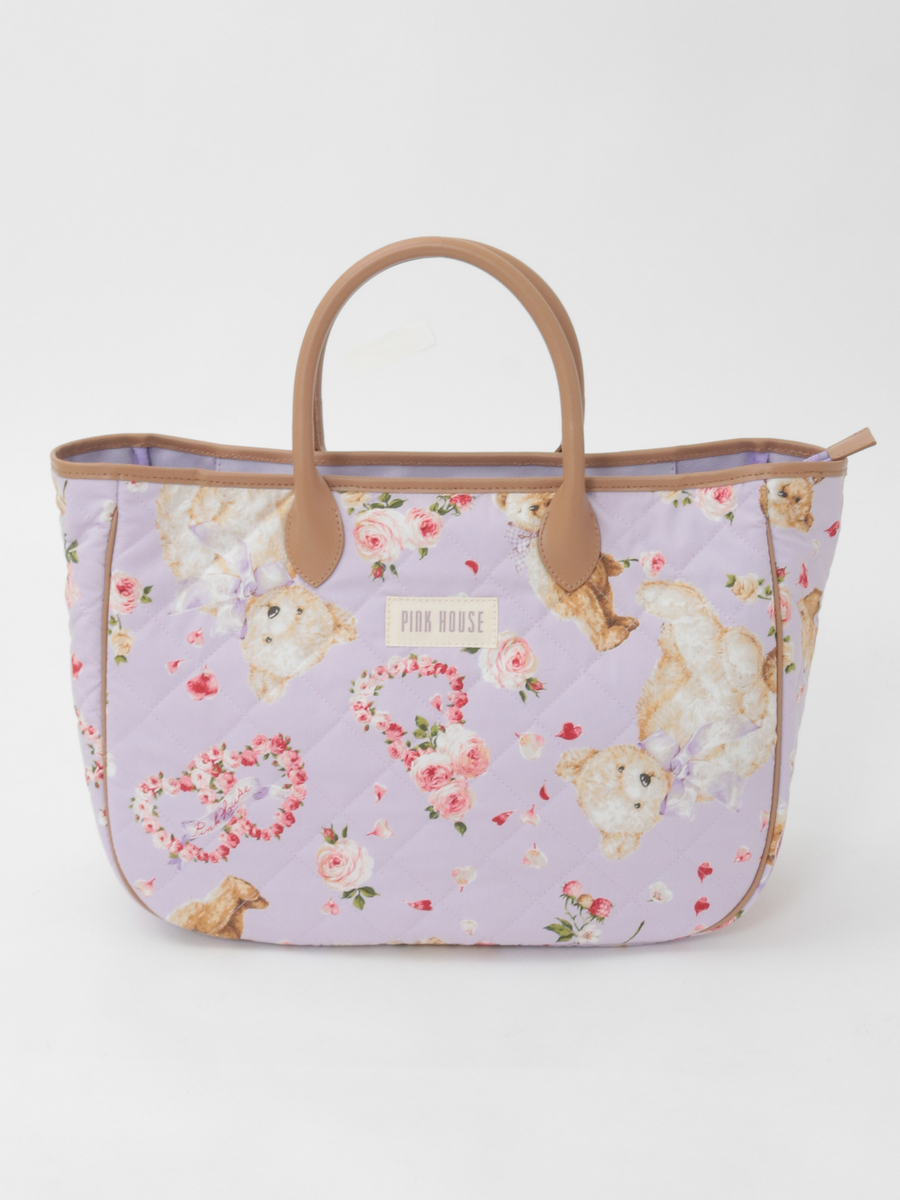 テディローズプリントキルティングバッグ 詳細画像 ラベンダー 1