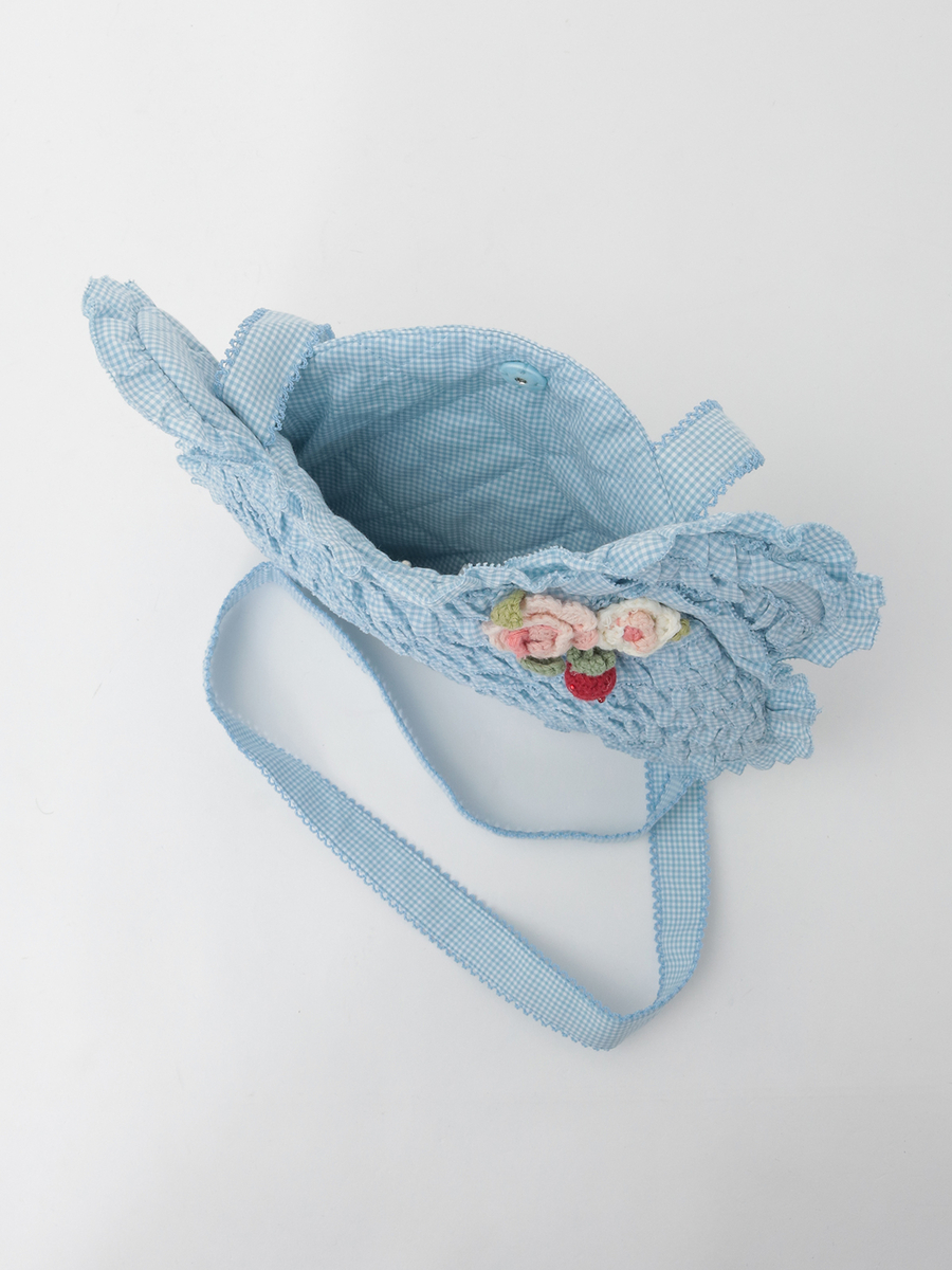 テディシルエットギンガムチェックポシェット 詳細画像 クロ 11