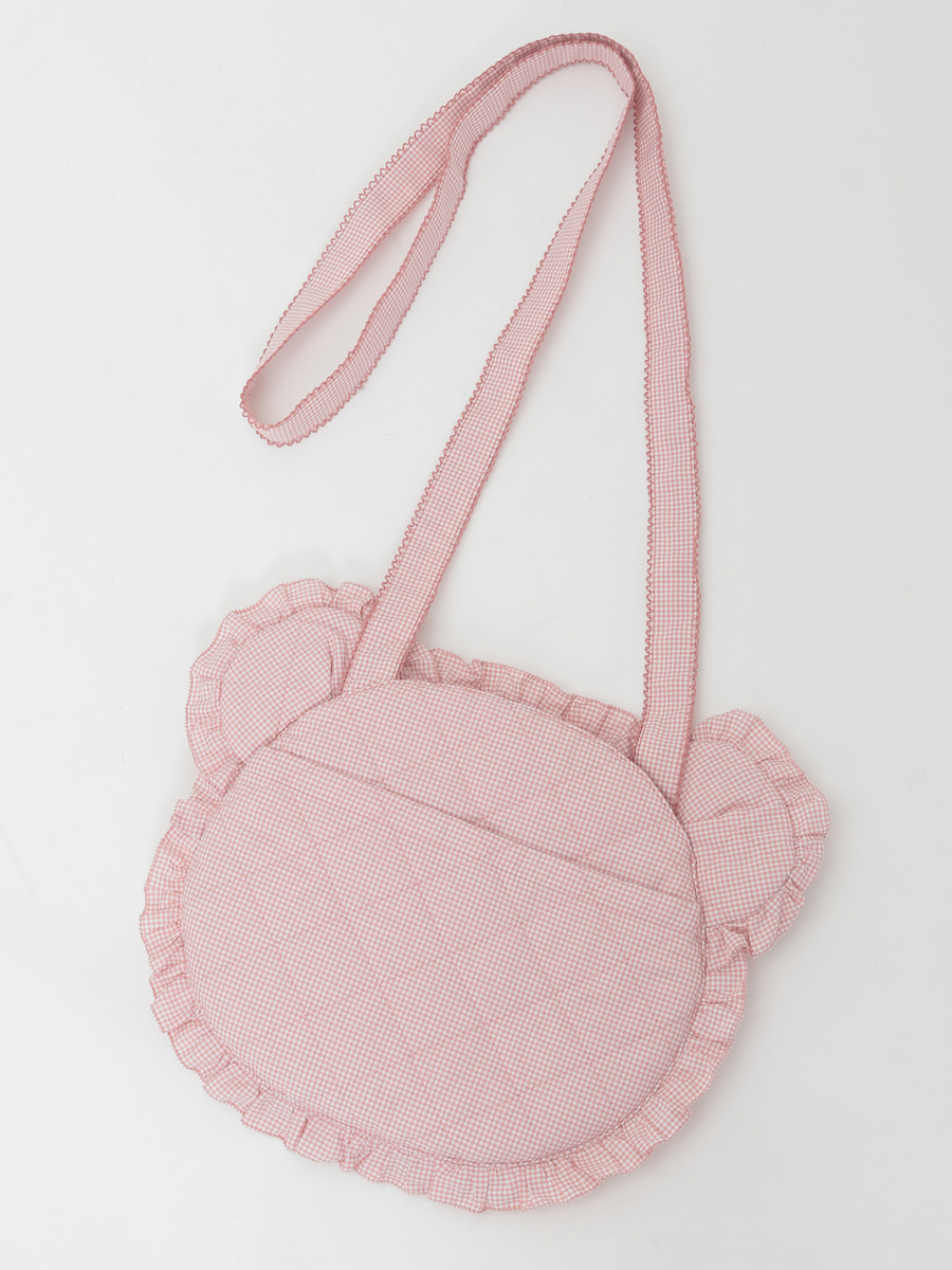 テディシルエットギンガムチェックポシェット 詳細画像 クロ 2