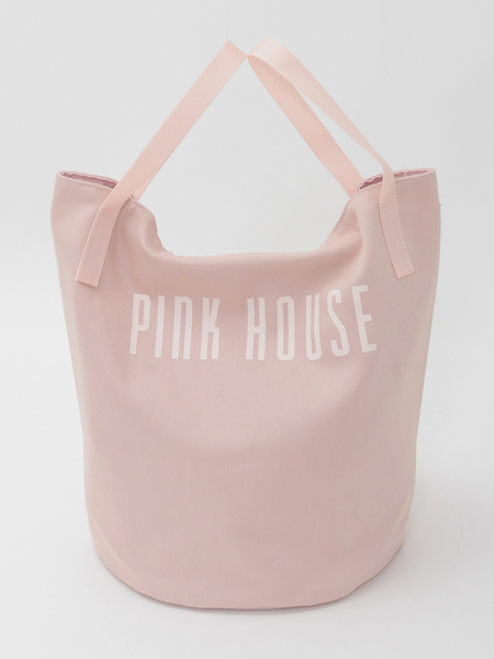 ロゴプリントバケツ型バッグ