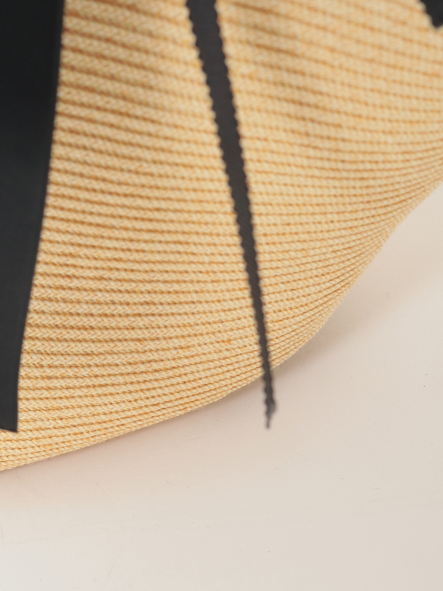 リボンいっぱい麦わらかごバッグ 詳細画像 ナチュラル&times;クロリボン 6