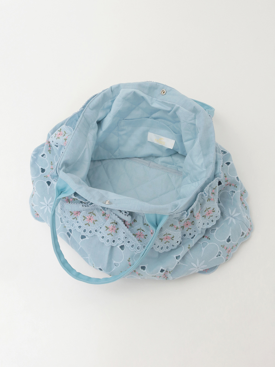 フラワーエンブレース使いダンガリーバッグ 詳細画像 イエロー 11