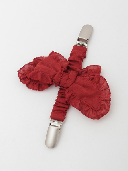 リボンモチーフ付きサスペンダークリップ
