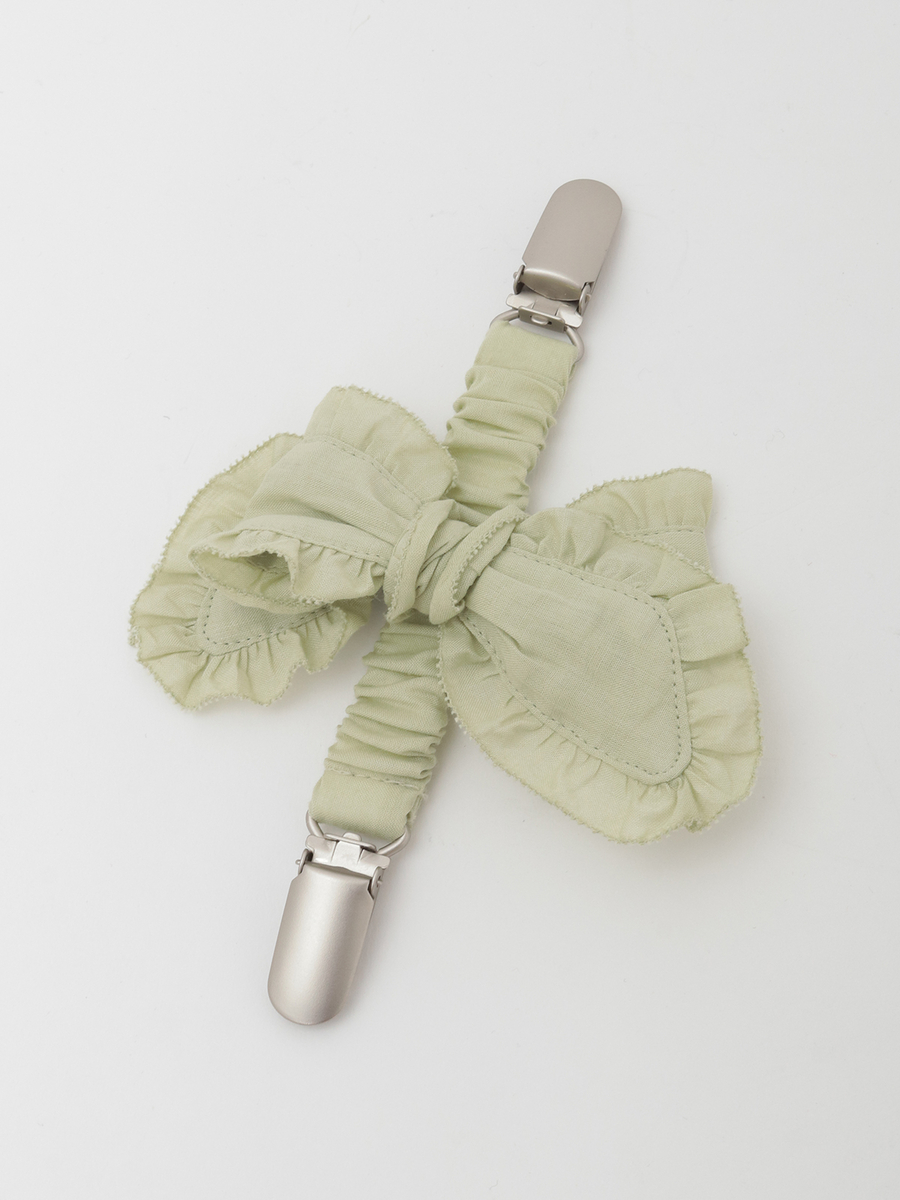 リボンモチーフ付きサスペンダークリップ 詳細画像 ハッカ 1