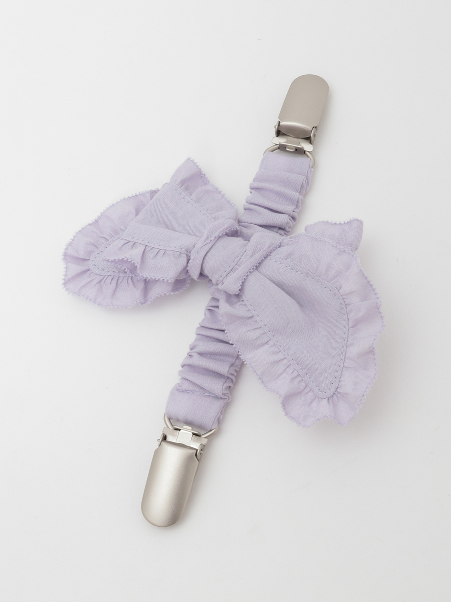 リボンモチーフ付きサスペンダークリップ 詳細画像 ラベンダー 1