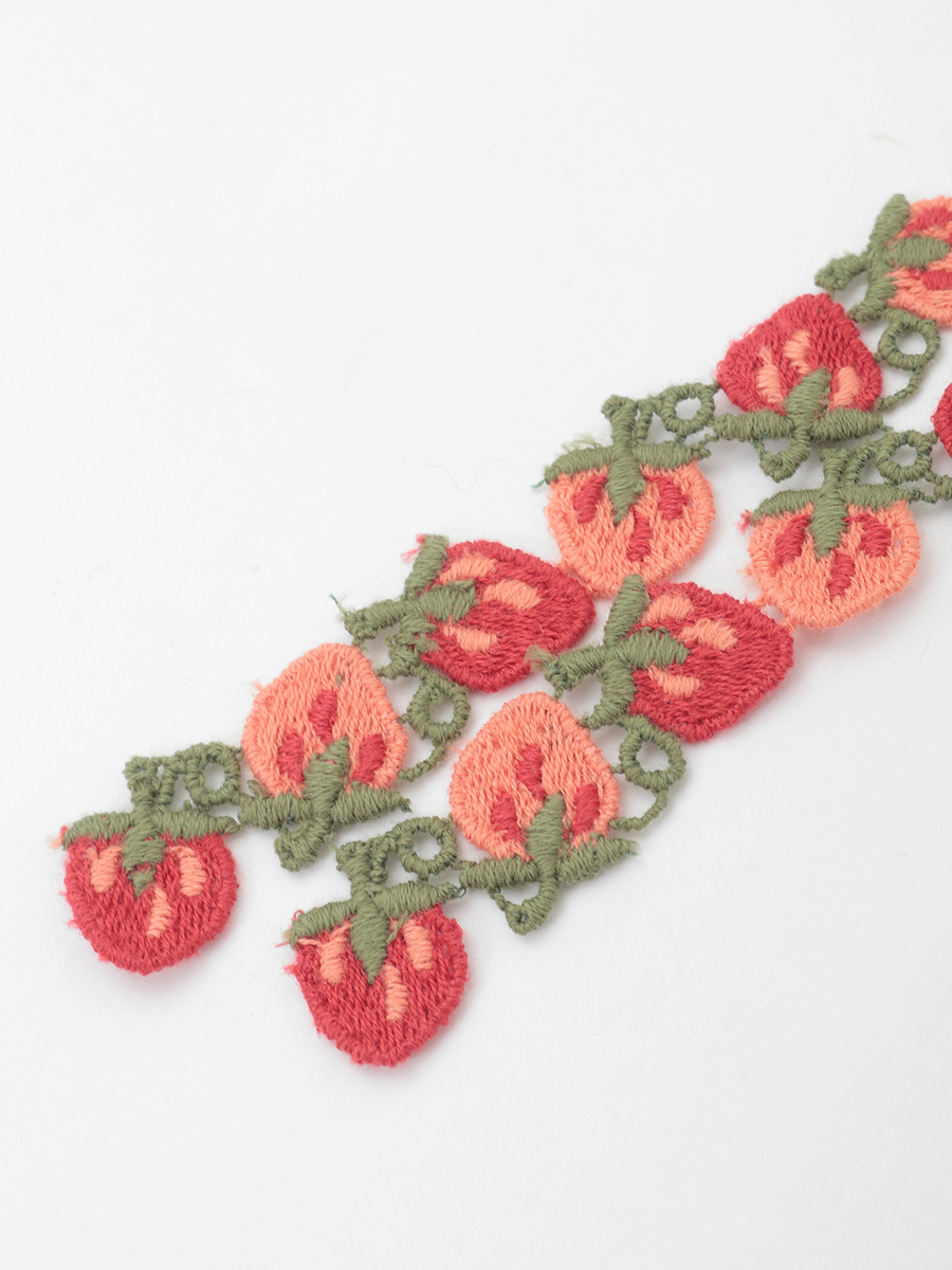 オリジナル苺ブレードレース使いドットチュールケープ 詳細画像 ブルーグレー 4