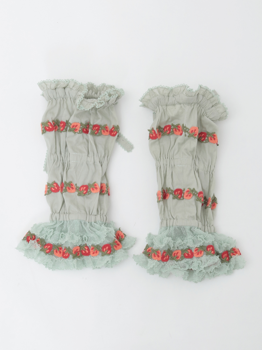 オリジナル苺ブレードレース使いアームカバー 詳細画像 クロ 2