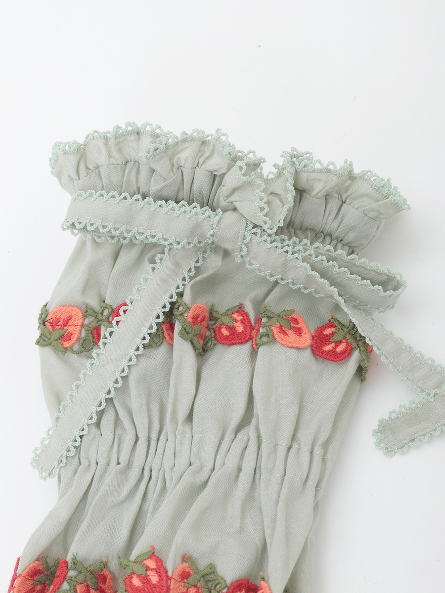 オリジナル苺ブレードレース使いアームカバー 詳細画像 クロ 3