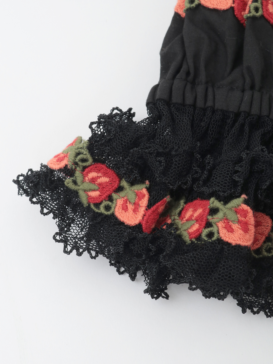 オリジナル苺ブレードレース使いアームカバー 詳細画像 クロ 6