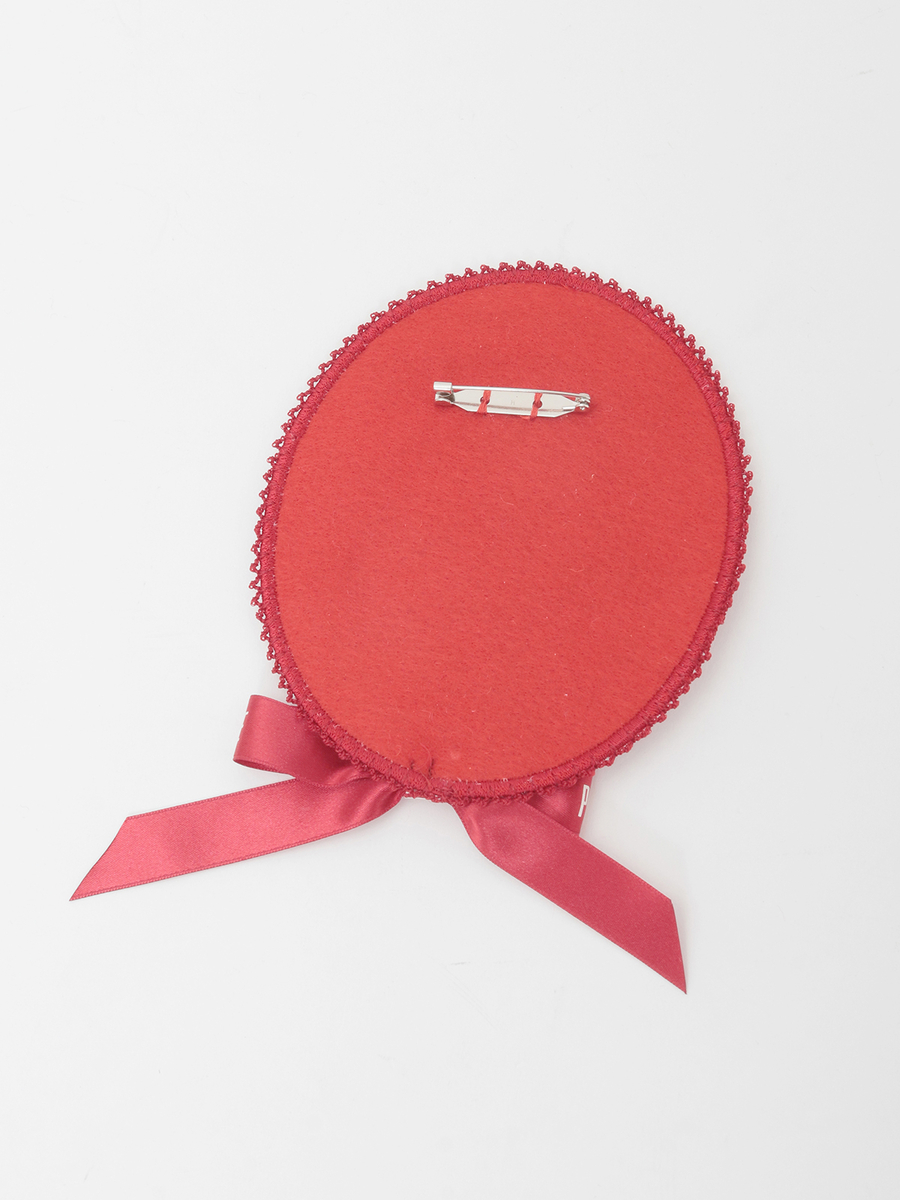 苺ブーケ刺繍ワッペン 詳細画像 クロ 2