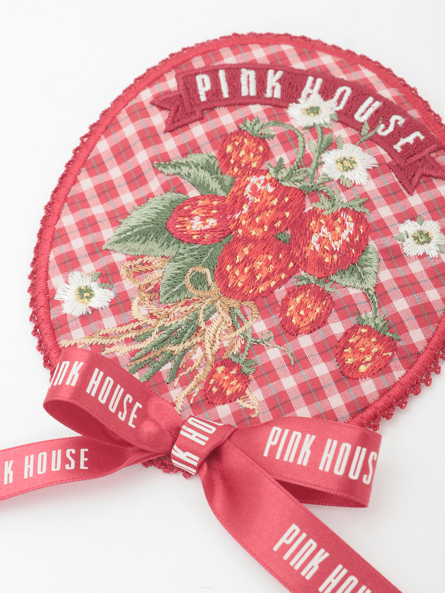 苺ブーケ刺繍ワッペン 詳細画像 クロ 3