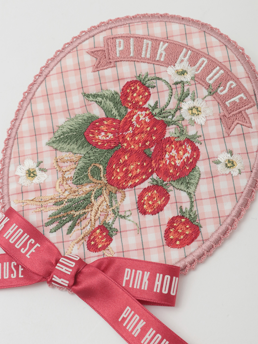 苺ブーケ刺繍ワッペン 詳細画像 クロ 6