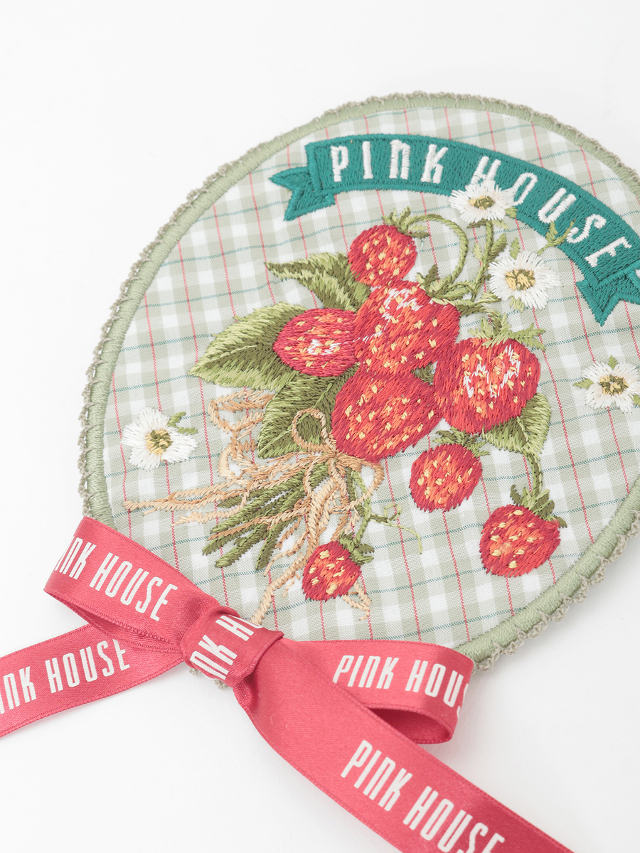 苺ブーケ刺繍ワッペン 詳細画像 クロ 8