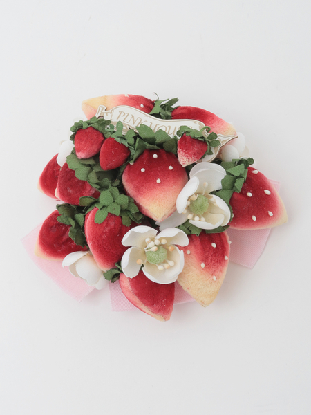 苺リースコサージュ