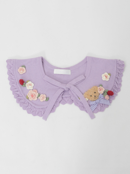 テディ＆ローズモチーフ付きティペット