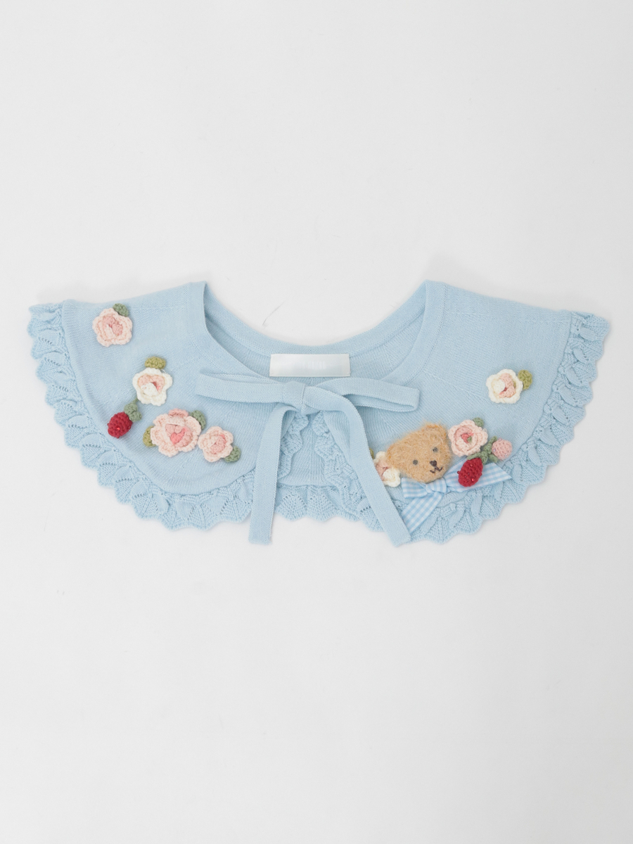 テディ＆ローズモチーフ付きティペット 詳細画像 ソライロ 1