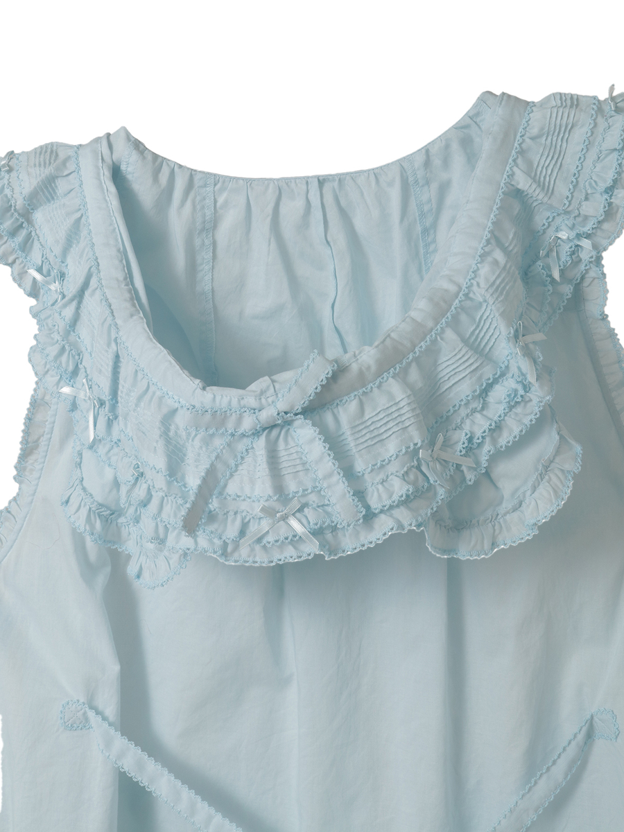 くまの耳フード付きローンタブリエ 詳細画像 ラベンダー 12