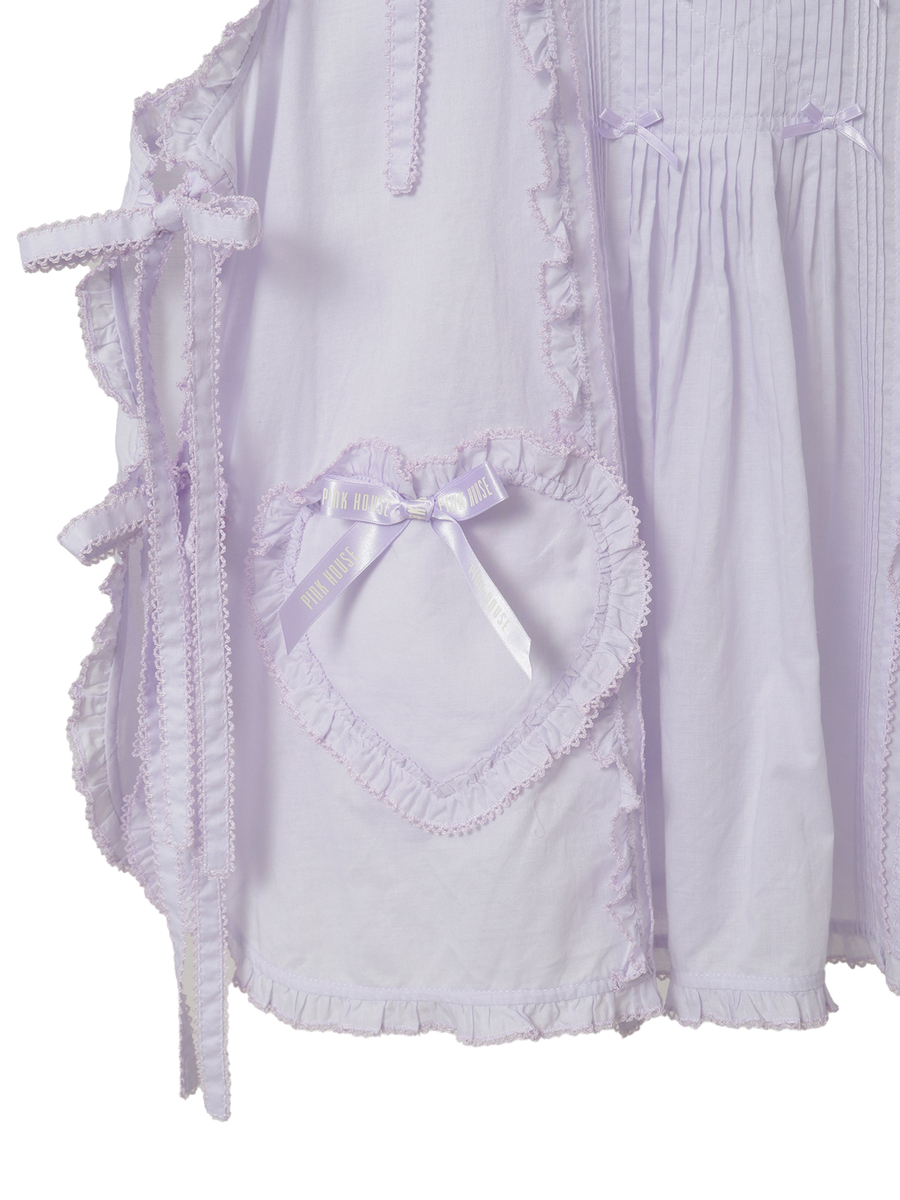 くまの耳フード付きローンタブリエ 詳細画像 ラベンダー 15