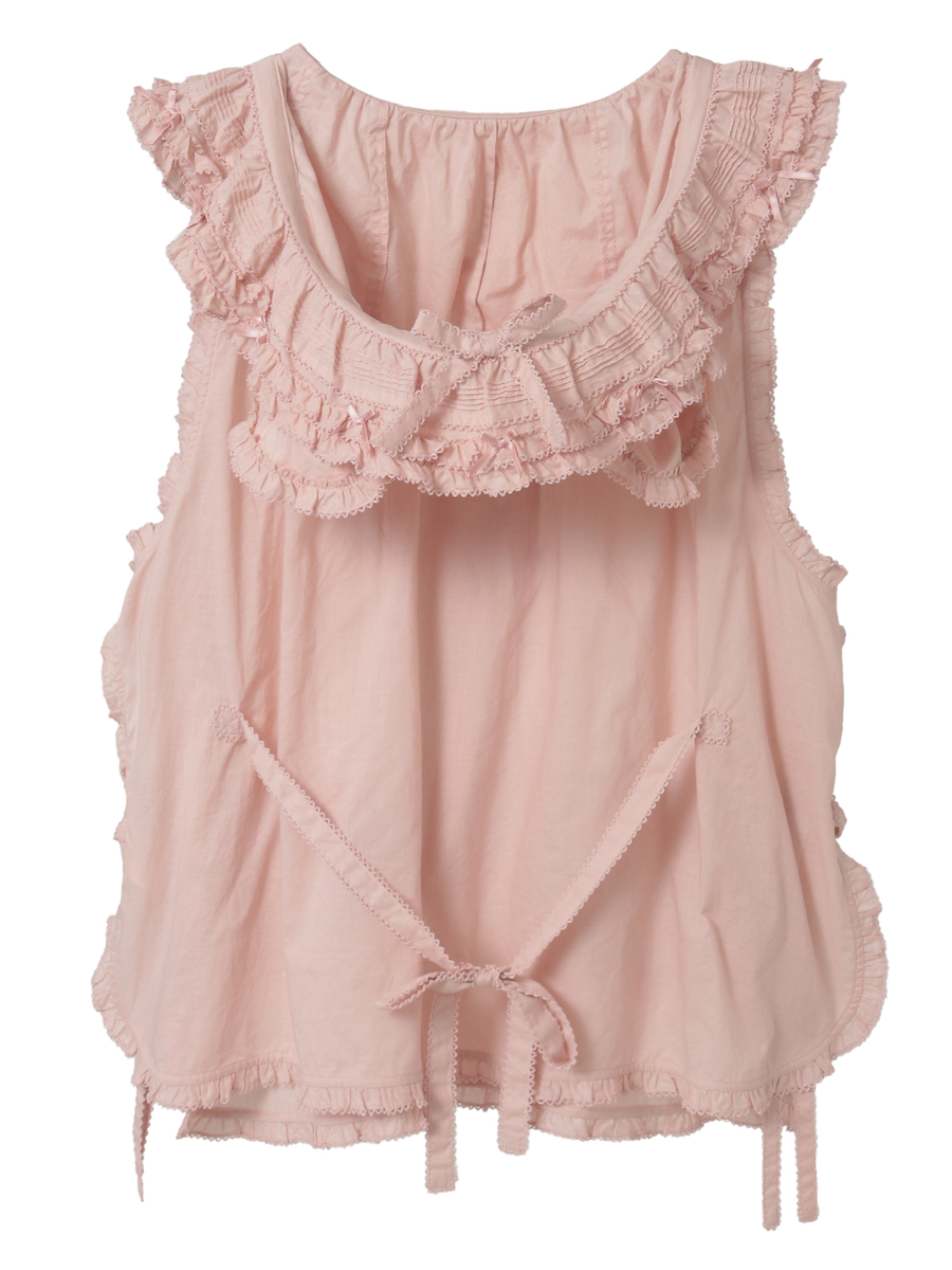 くまの耳フード付きローンタブリエ 詳細画像 ラベンダー 2