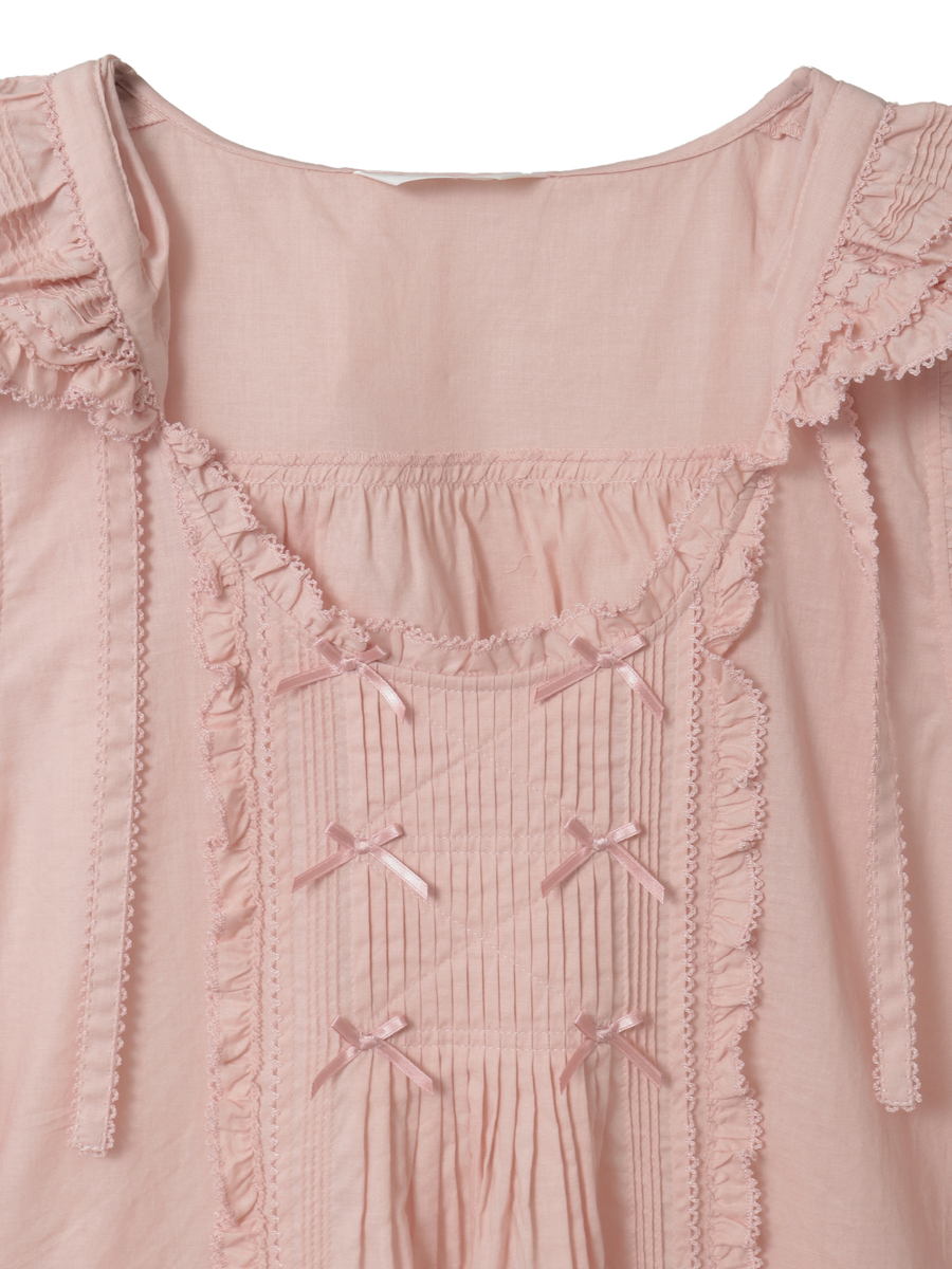 くまの耳フード付きローンタブリエ 詳細画像 ラベンダー 3