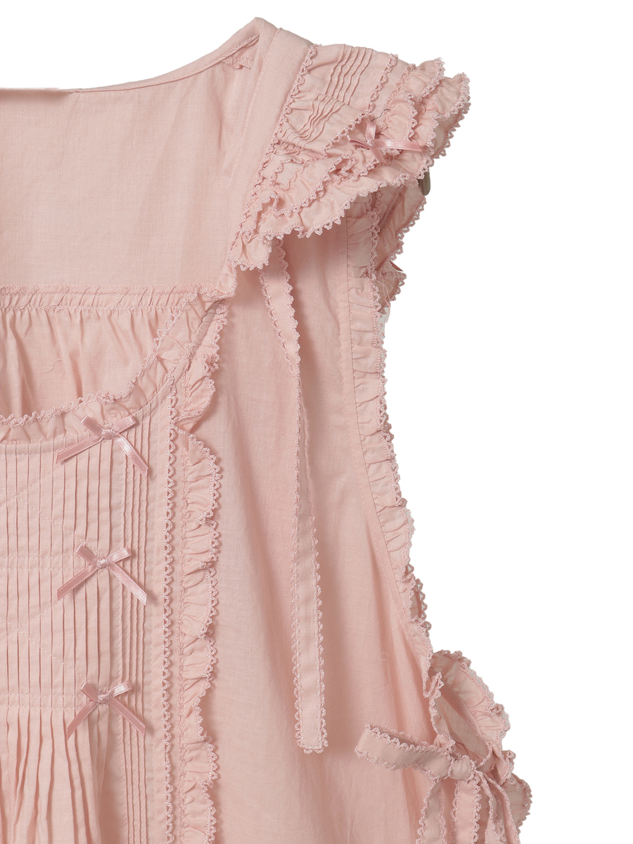 くまの耳フード付きローンタブリエ 詳細画像 ラベンダー 5