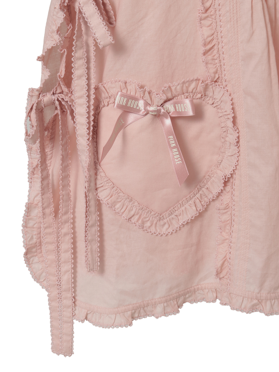 くまの耳フード付きローンタブリエ 詳細画像 ラベンダー 6