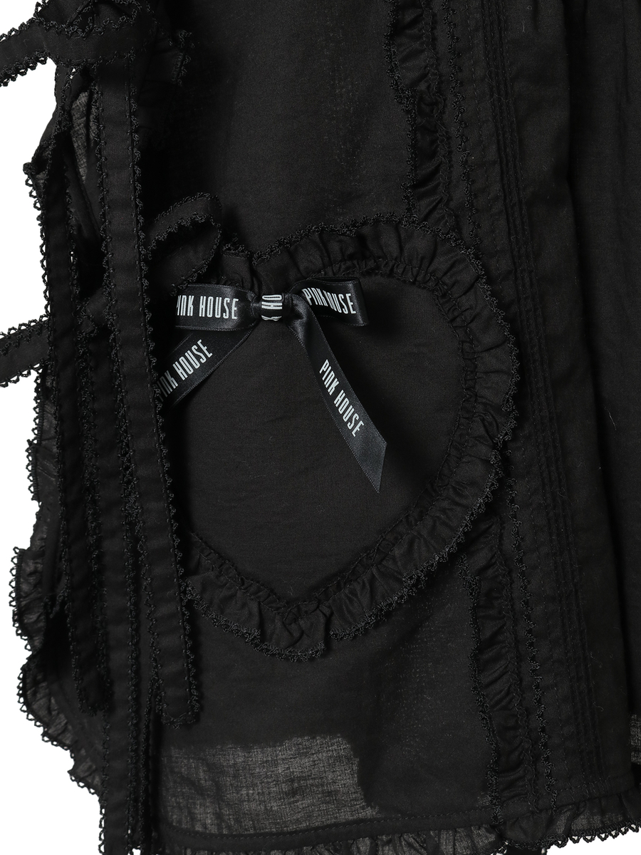 くまの耳フード付きローンタブリエ 詳細画像 ラベンダー 9