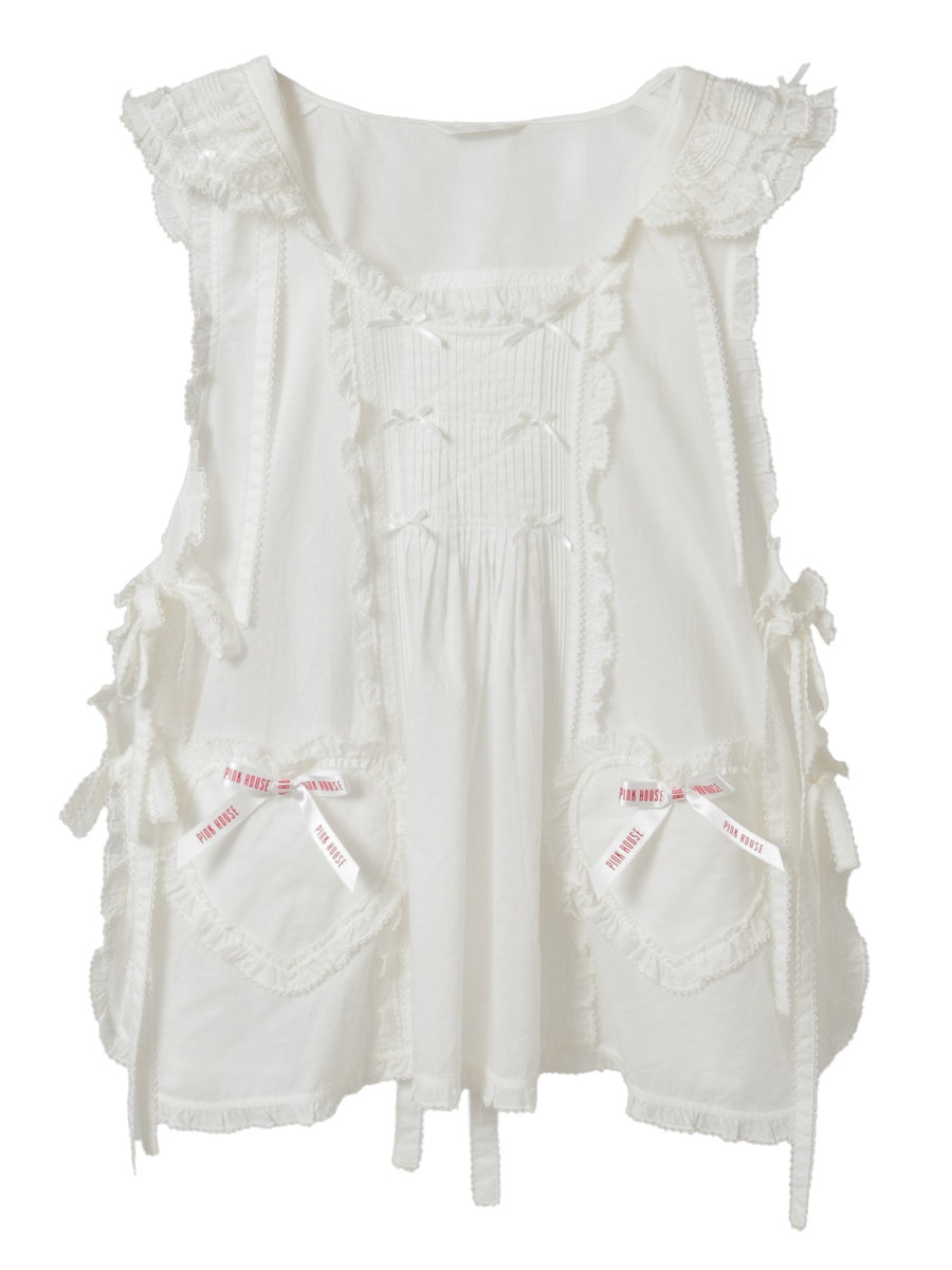 くまの耳フード付きローンタブリエ 詳細画像 シロ 1