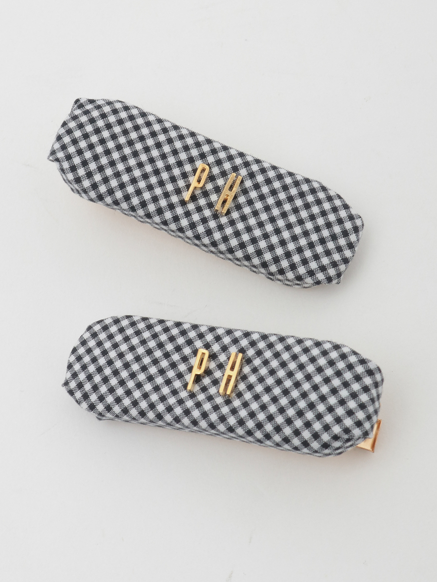 PHロゴギンガムチェックバレッタセット 詳細画像 クロ 1
