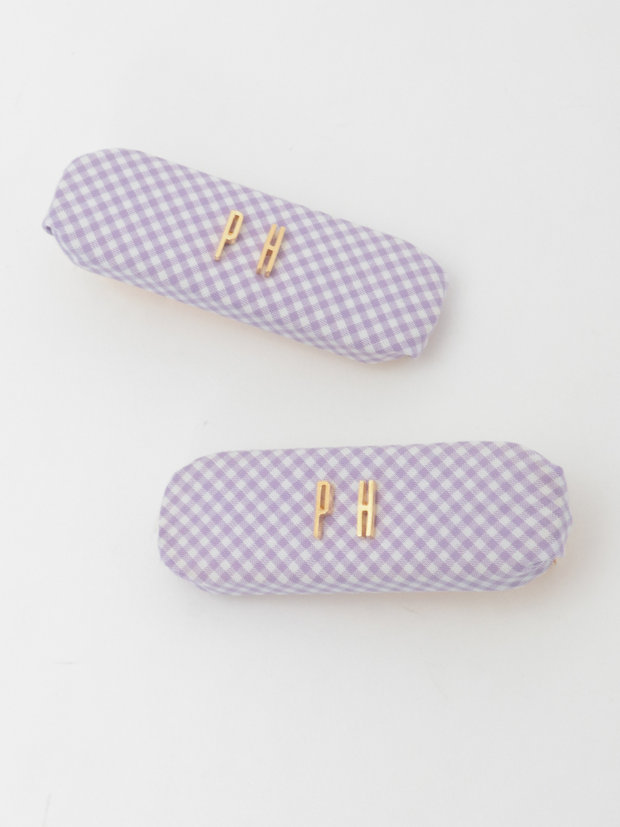 PHロゴギンガムチェックバレッタセット 詳細画像 ラベンダー 1