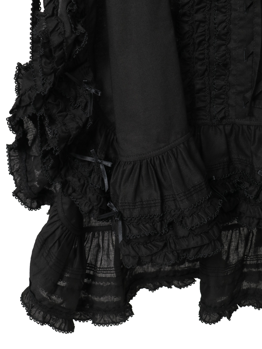 レースアップ使いタブリエ 詳細画像 クロ 10