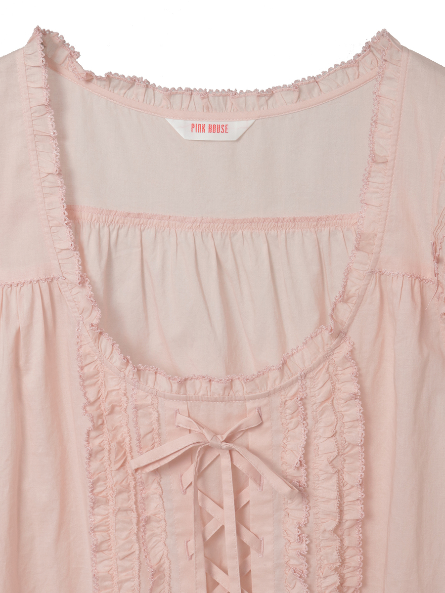 レースアップ使いタブリエ 詳細画像 クロ 3