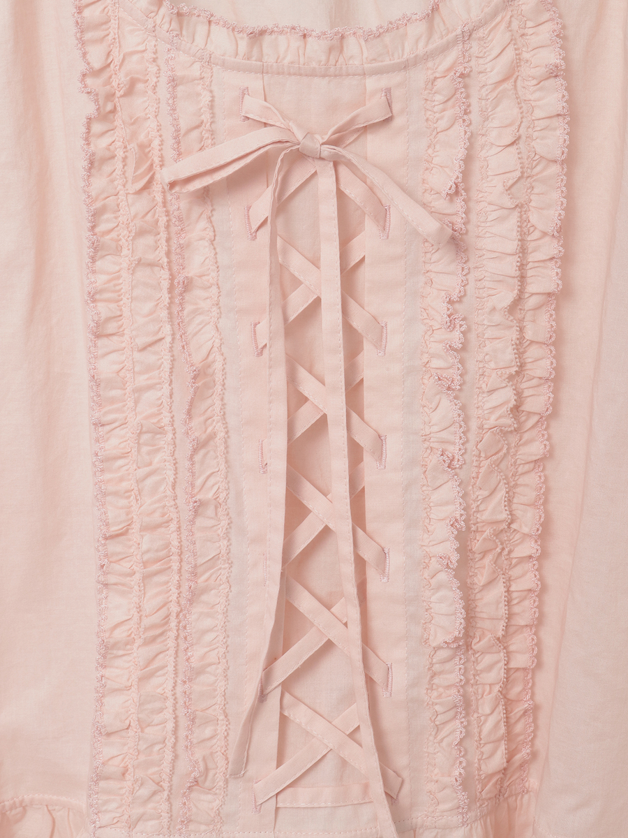 レースアップ使いタブリエ 詳細画像 クロ 5