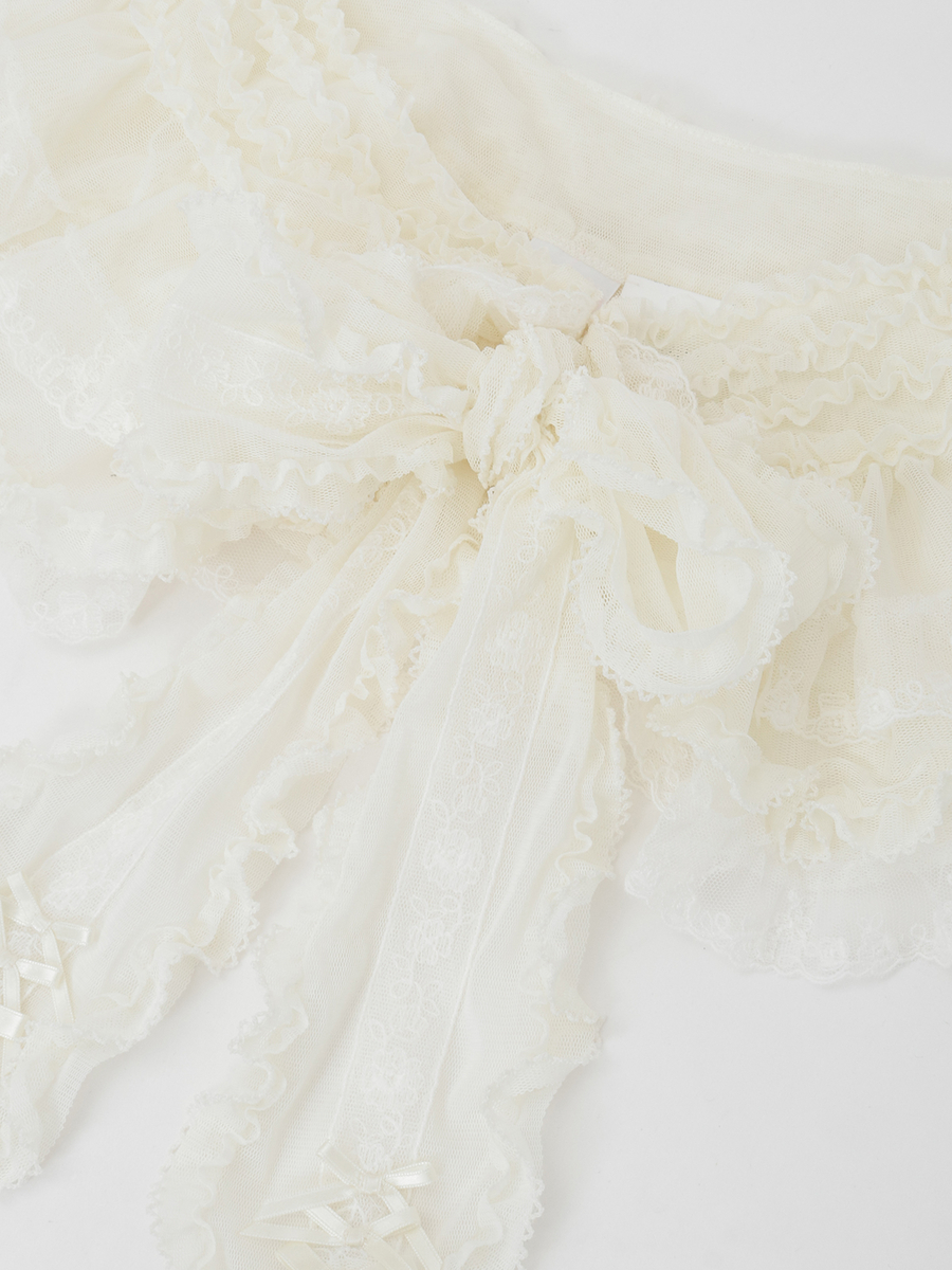 ソフトチュールショール 詳細画像 アイボリー 8