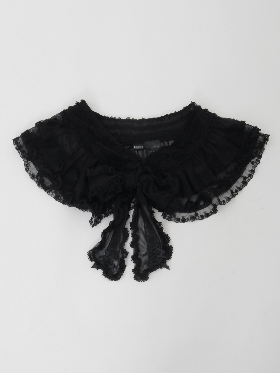 ソフトチュールショール 詳細画像 クロ 1