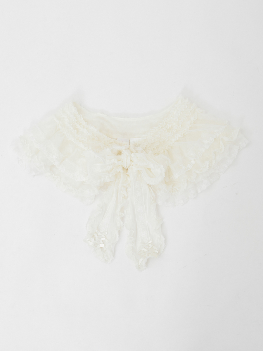 ソフトチュールショール 詳細画像 アイボリー 1