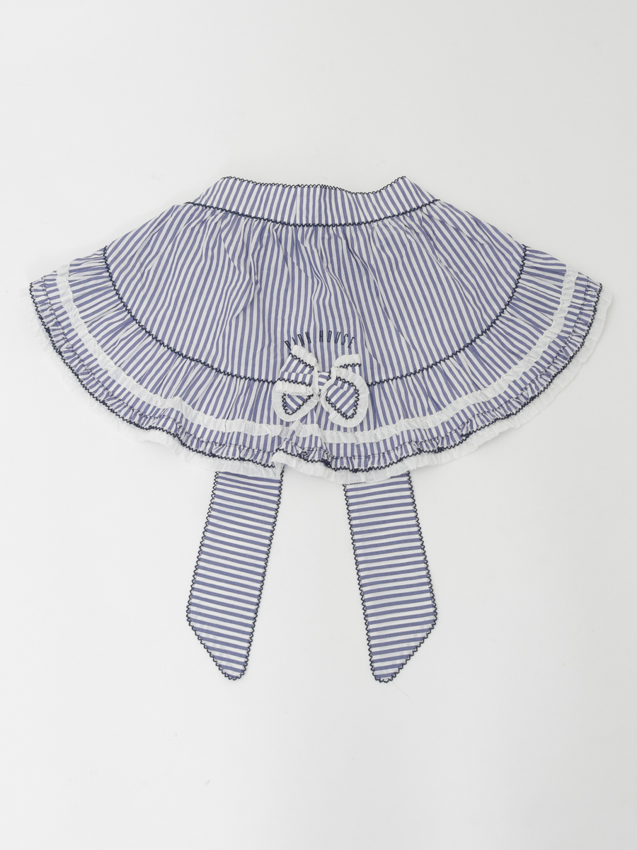 ローンフリル使いストライプタブリエ 詳細画像 アカ 1