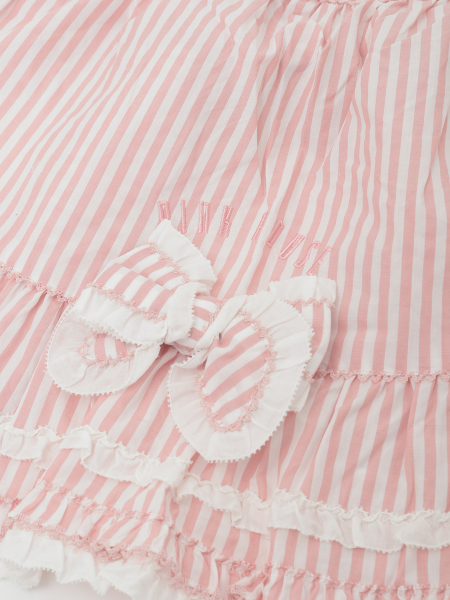 ローンフリル使いストライプタブリエ 詳細画像 アカ 10