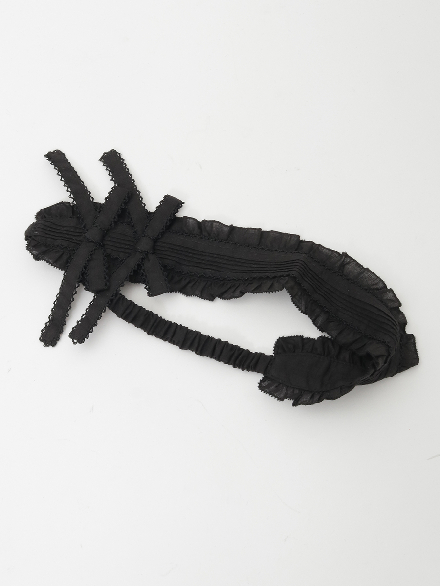 リボンモチーフ付きカチューム 詳細画像 クロ 1