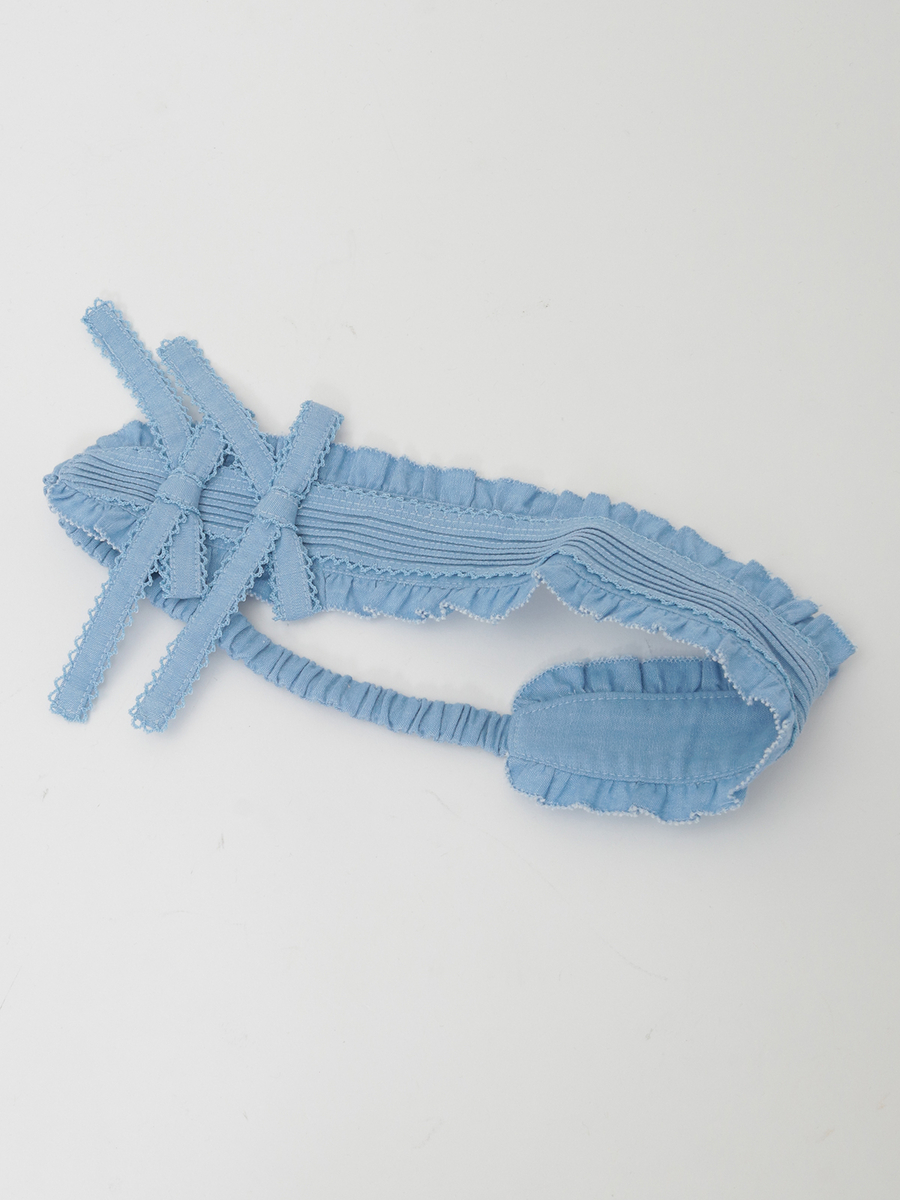 リボンモチーフ付きカチューム 詳細画像 ダンガリーブルー 1
