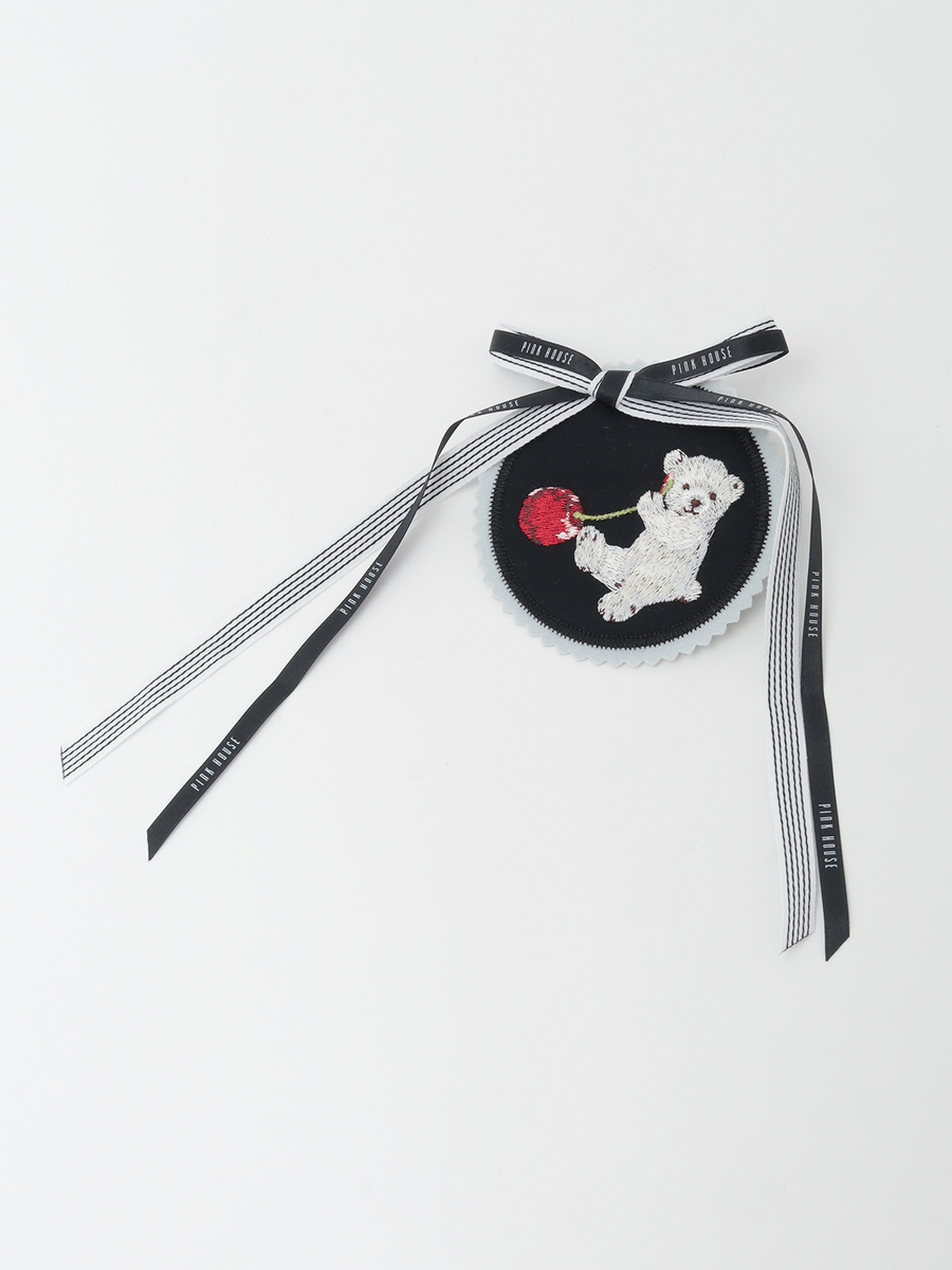 しろくま刺繍ワッペン 詳細画像 クロ 1