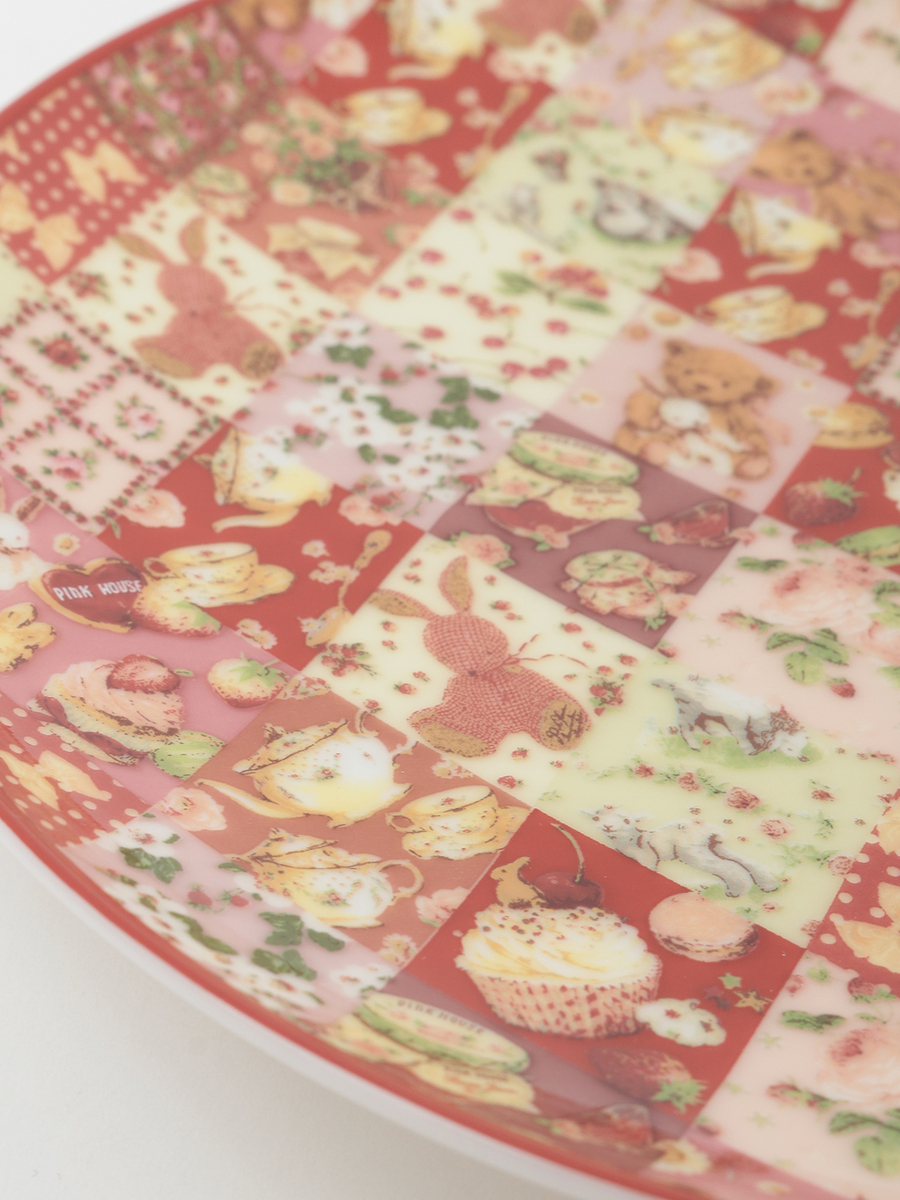【PINK HOUSE LIFE STYLE】PH Tea Party 柄 ケーキ皿 詳細画像 アカ系 4