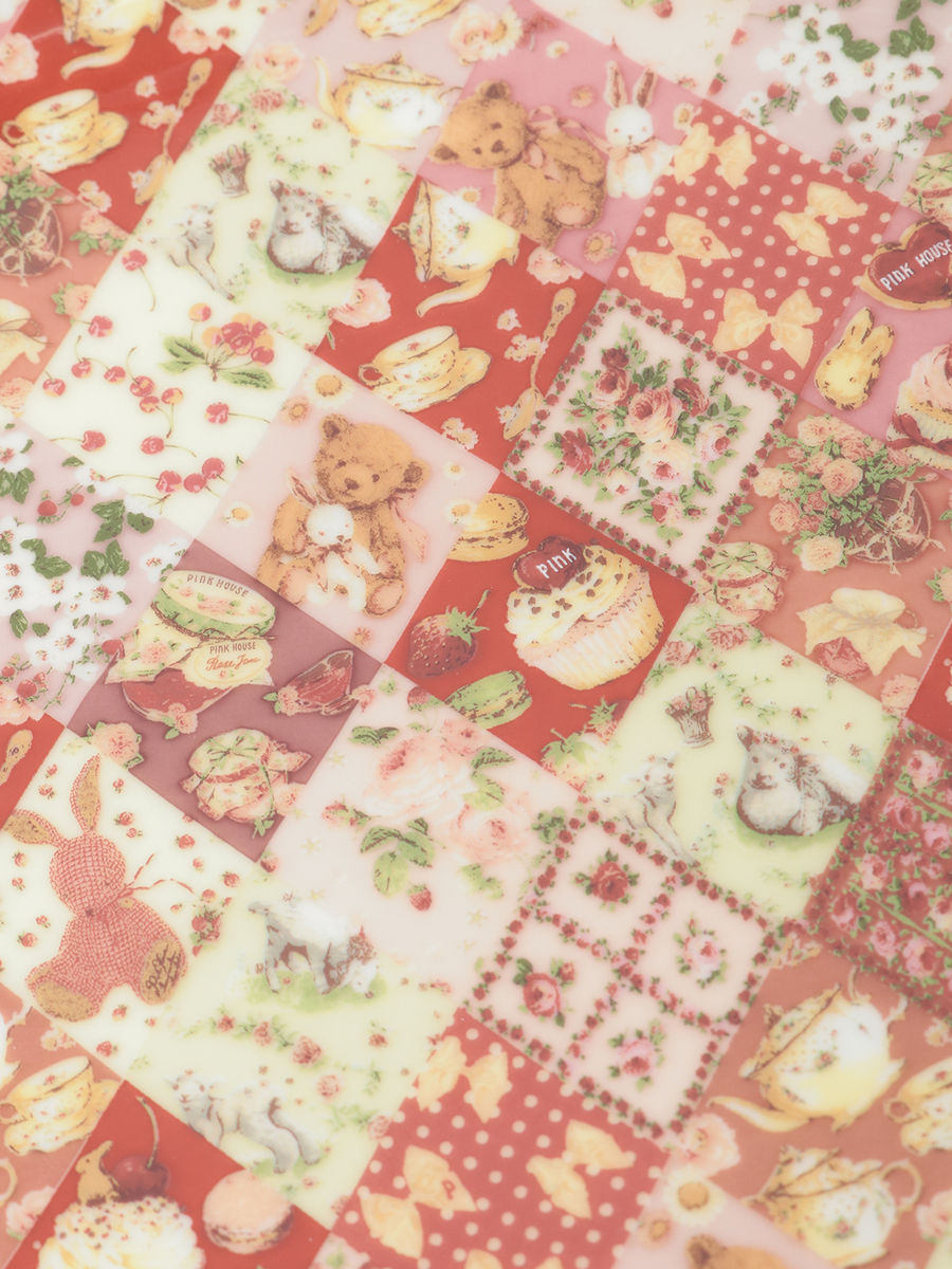 【PINK HOUSE LIFE STYLE】PH Tea Party 柄 ケーキ皿 詳細画像 アカ系 5