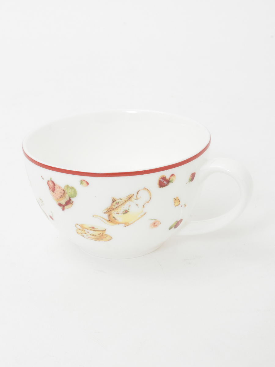 【PINK HOUSE LIFE STYLE】PH Tea Party 柄 カップ＆ソーサ― 詳細画像 アカ系 4